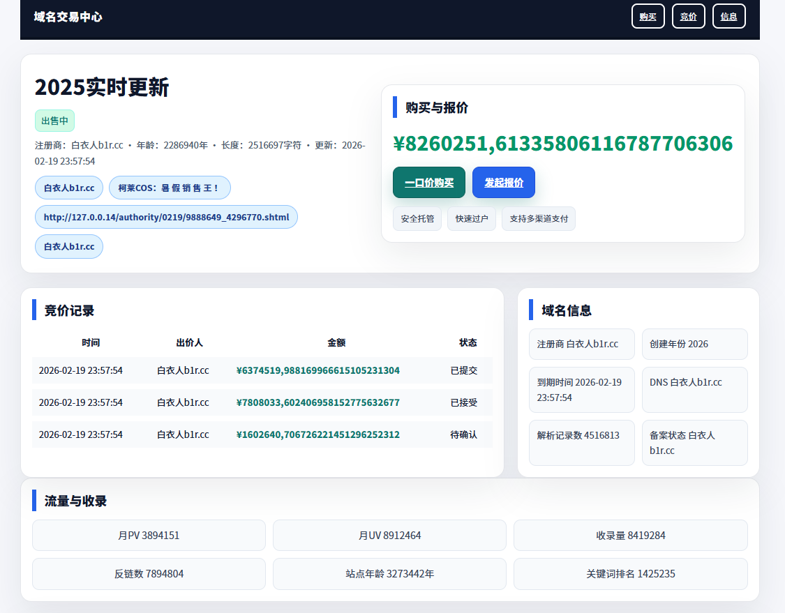 域名交易模板 Cover